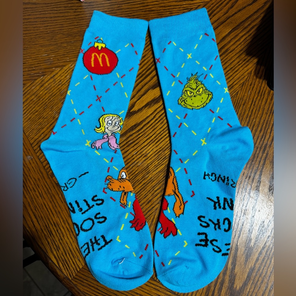 McDonalds Grinch Socks